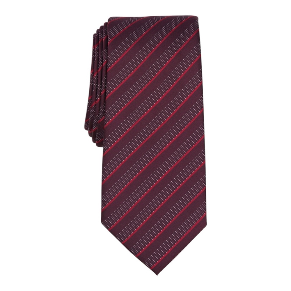 Alfani Mens Tie Vinton Stripe Necktie Burgundy